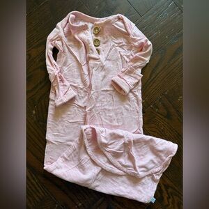 Posh Peanut Pink Button-Up Baby Gown